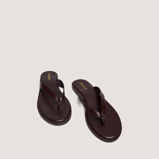 Thong sandals dark brown