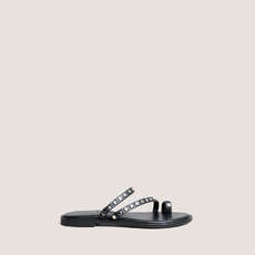 Flat sandals with thin straps black