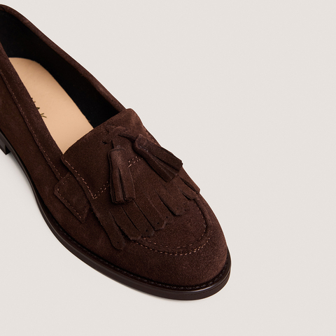Mocassins &agrave; glands dark brown