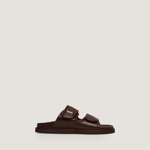 Mules &agrave; monogrammes dark brown