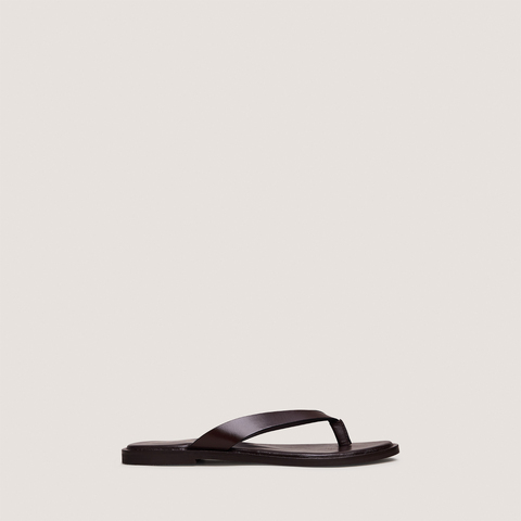 Thong sandals dark brown