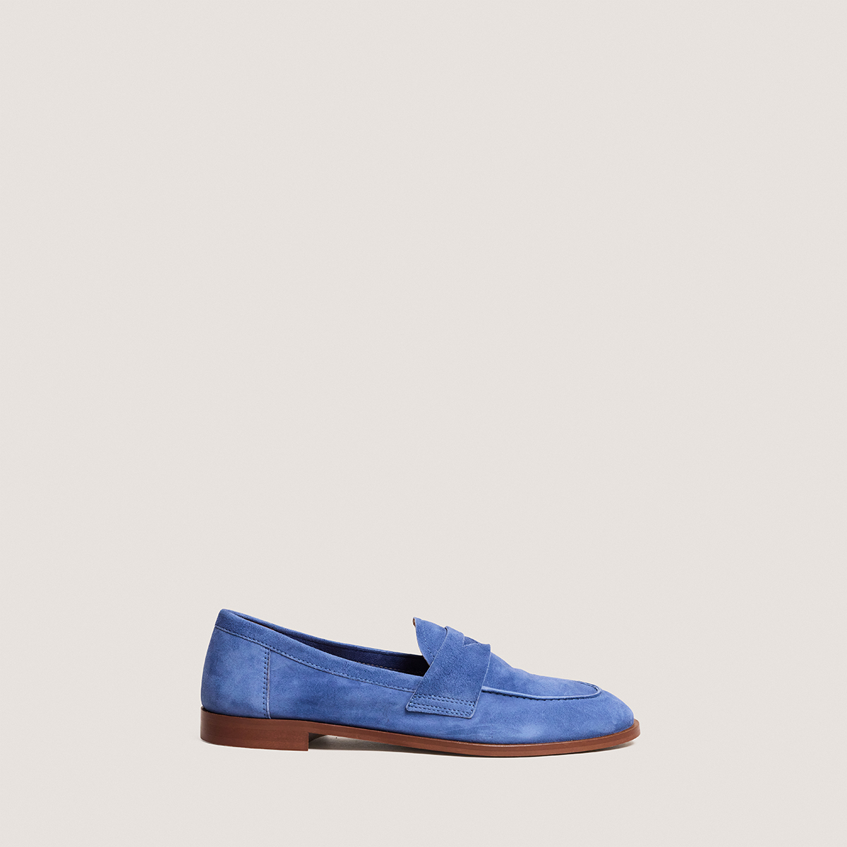 Mocassins &agrave; bouts ronds azure blue