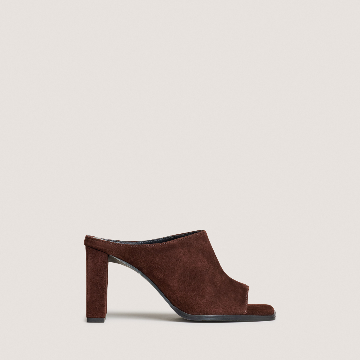 Mules &agrave; talons dark brown