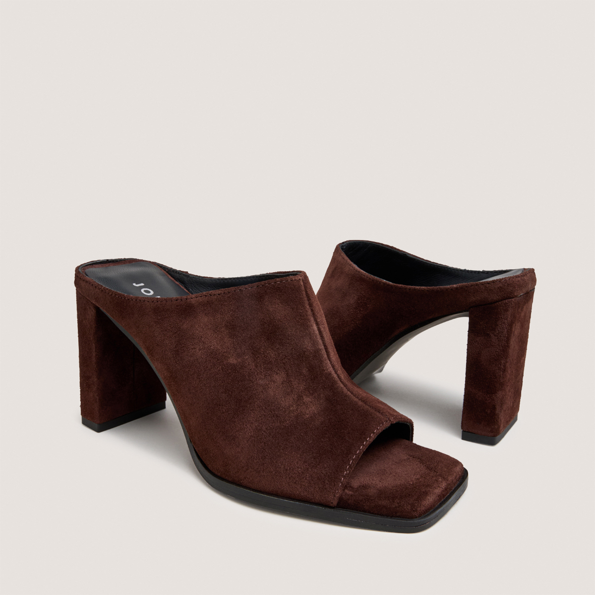 Mules &agrave; talons dark brown