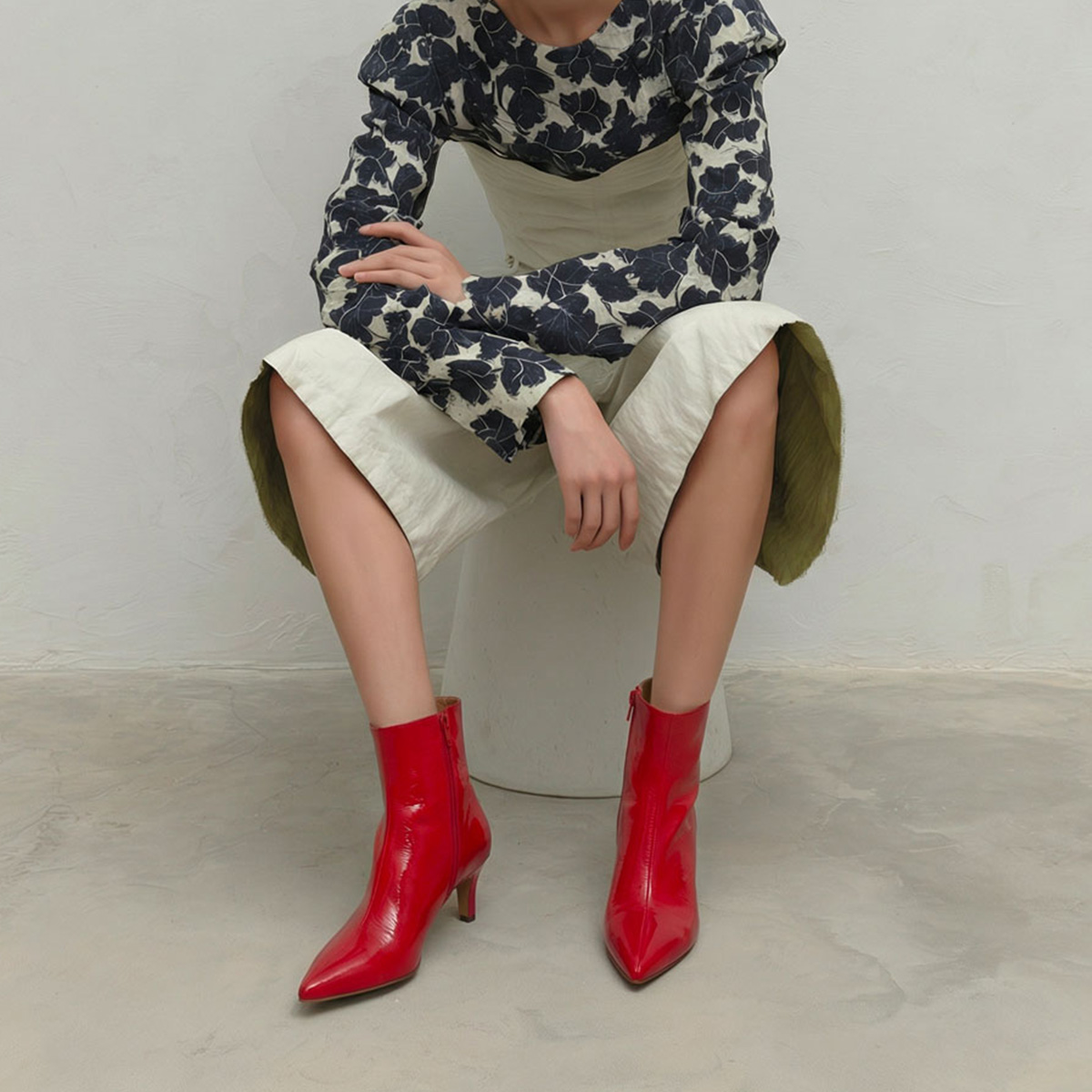 Bottines &agrave; talons fins red