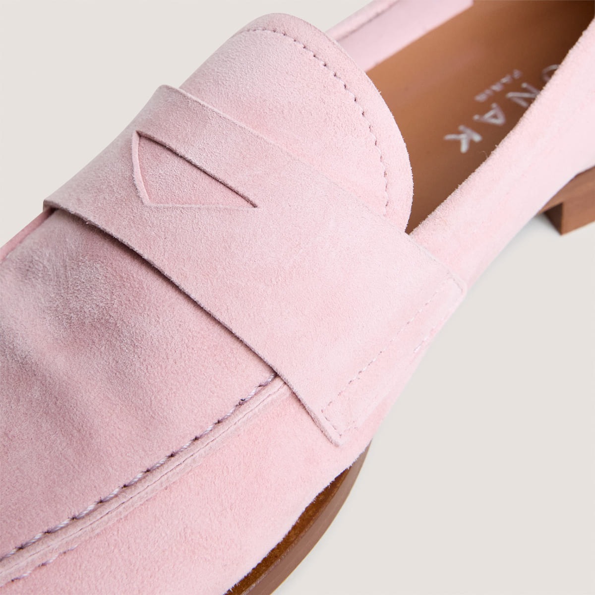Mocassins &agrave; bouts ronds light pink