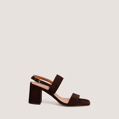 Sandales &agrave; talons hauts in brown suede | vico