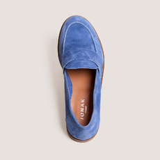 Mocassins &agrave; bouts ronds azure blue