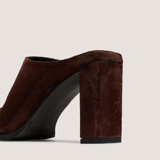 Mules &agrave; talons dark brown