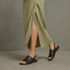 Sandales &agrave; &eacute;lastiques dark brown