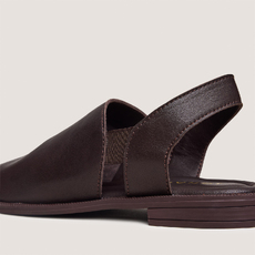Sandales &agrave; &eacute;lastiques dark brown