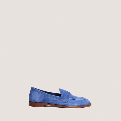 Mocassins &agrave; bouts ronds azure blue