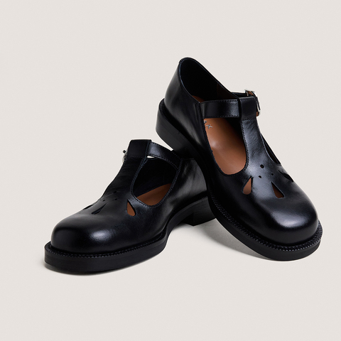 Ballerines &agrave; boucles ajustables black