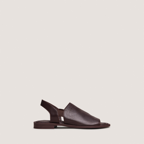 Sandales &agrave; &eacute;lastiques dark brown