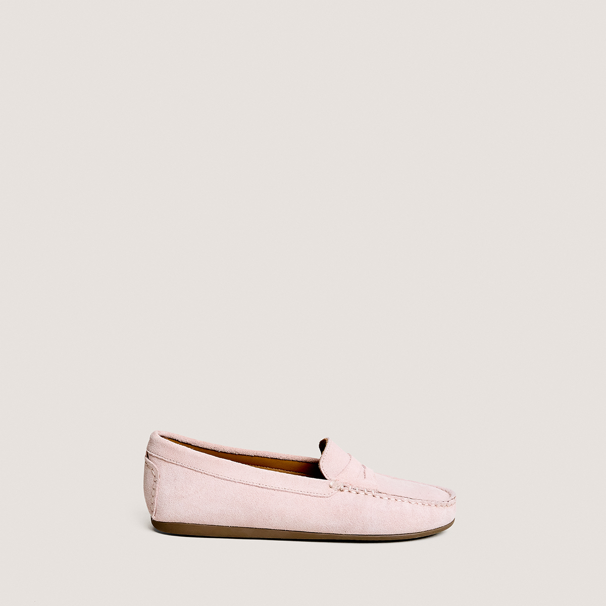 Mocassins &agrave; bouts carr&eacute;s light pink