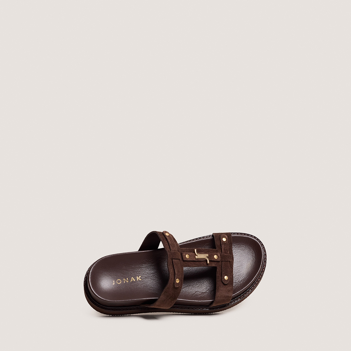 Platform sandals dark brown