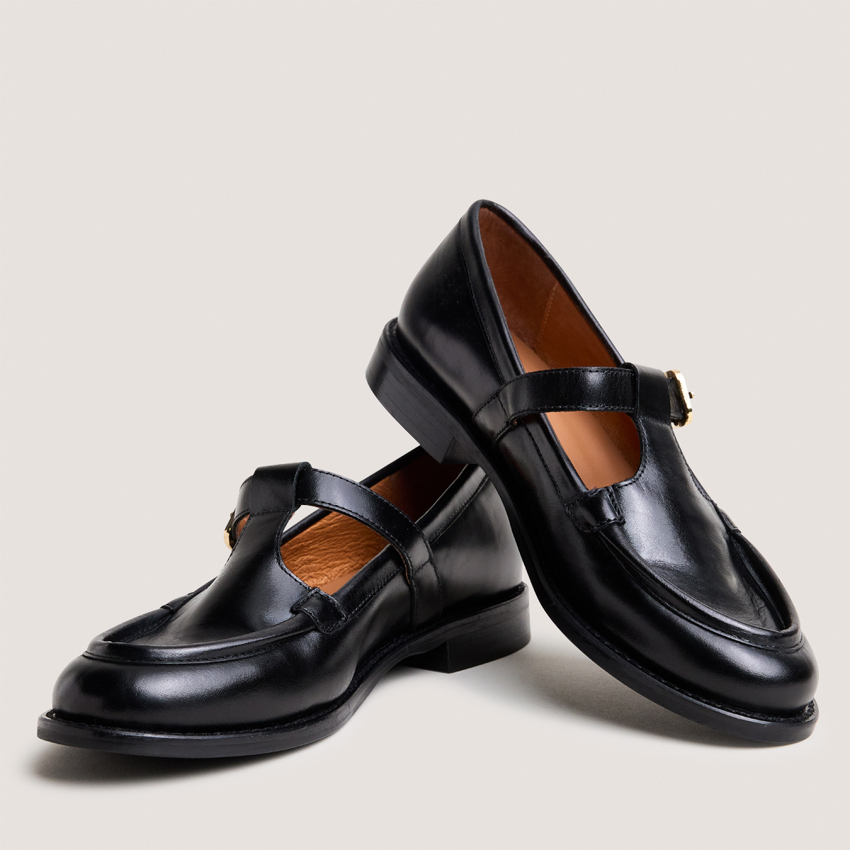 Mocassins &agrave; brides black