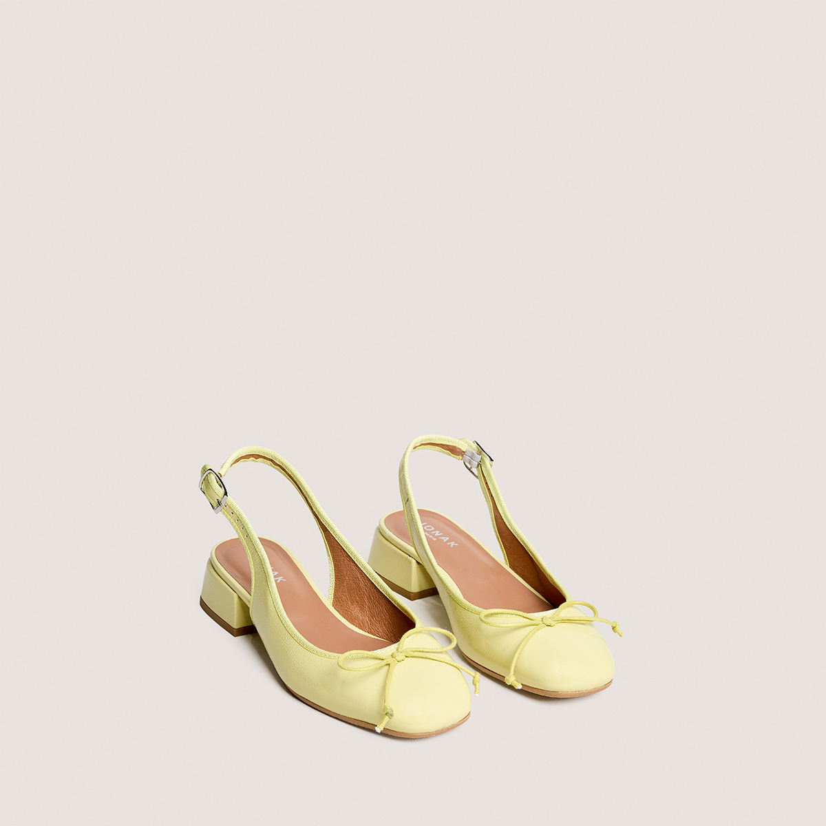Ballerines slingbacks jaune pale
