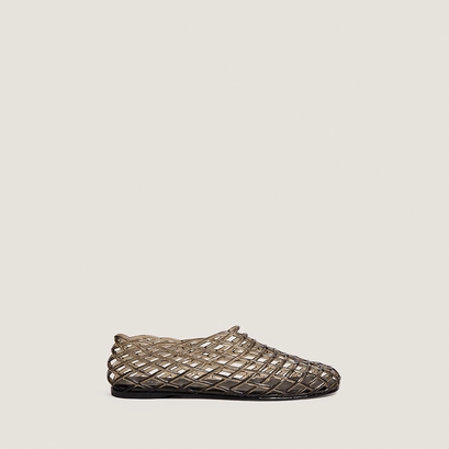 Ballerines montantes ajour&eacute;es in grey jelly | ursula