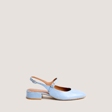 Slingbacks &agrave; bouts ronds sky blue
