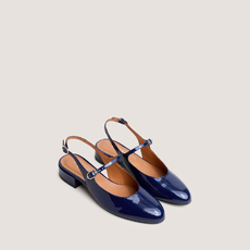 Slingbacks &agrave; bouts ronds blue