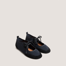 Ballerines &agrave; lacets black