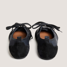 Ballerines &agrave; lacets black