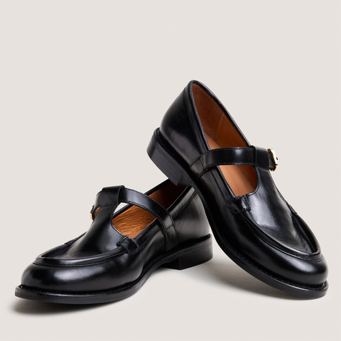 Mocassins &agrave; brides black