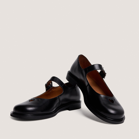 Ballerines &agrave; brides black
