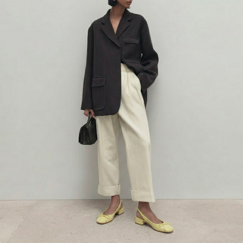 Ballerines slingbacks jaune pale