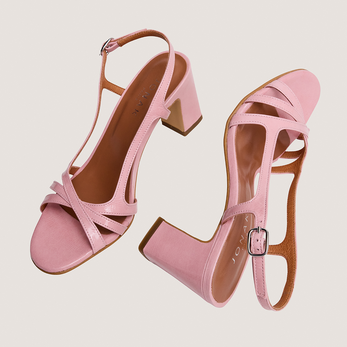 Sandales &agrave; hauts talons light pink