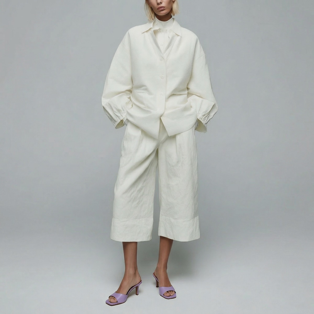 Mules &agrave; talons lilac