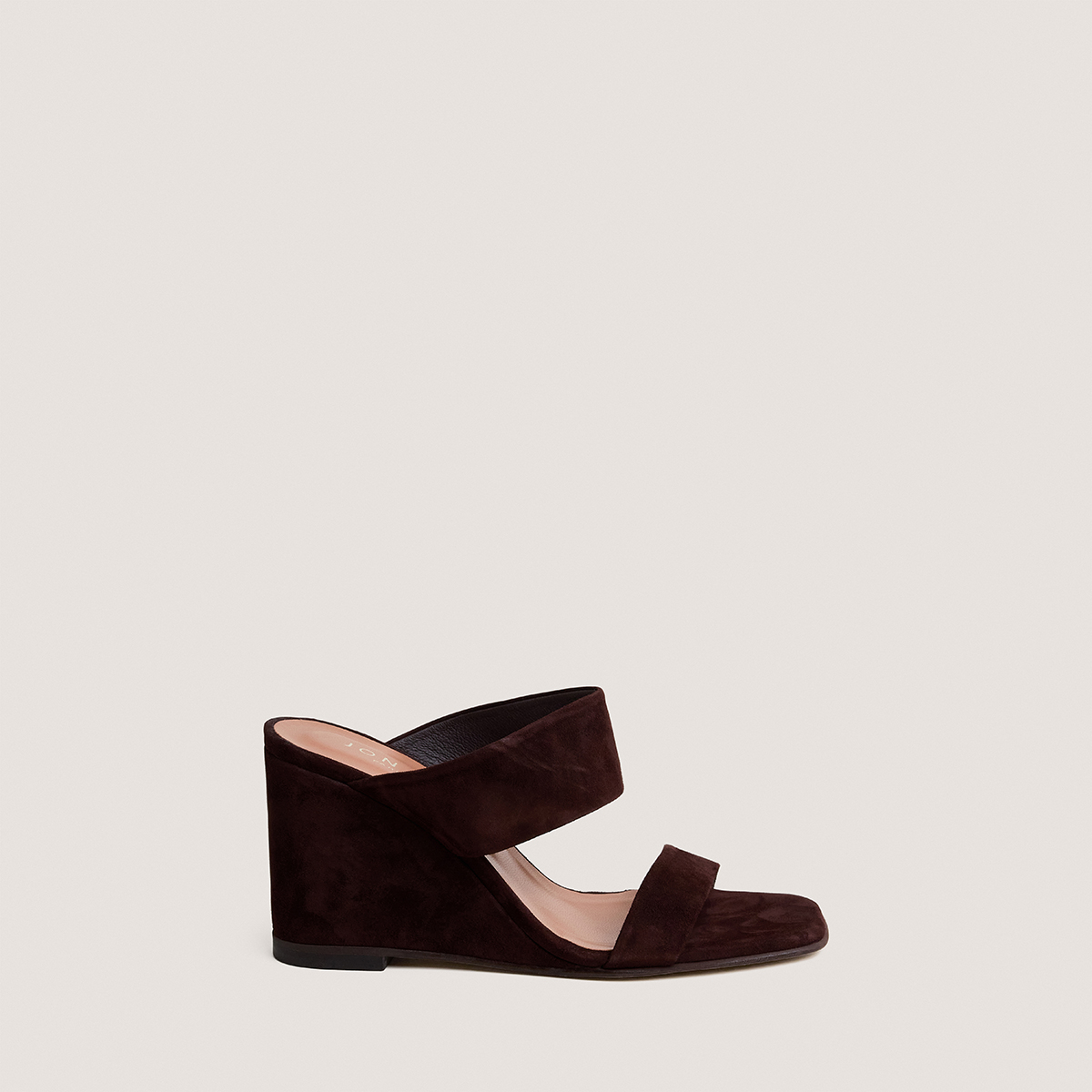 Mules &agrave; talons compens&eacute;s brown