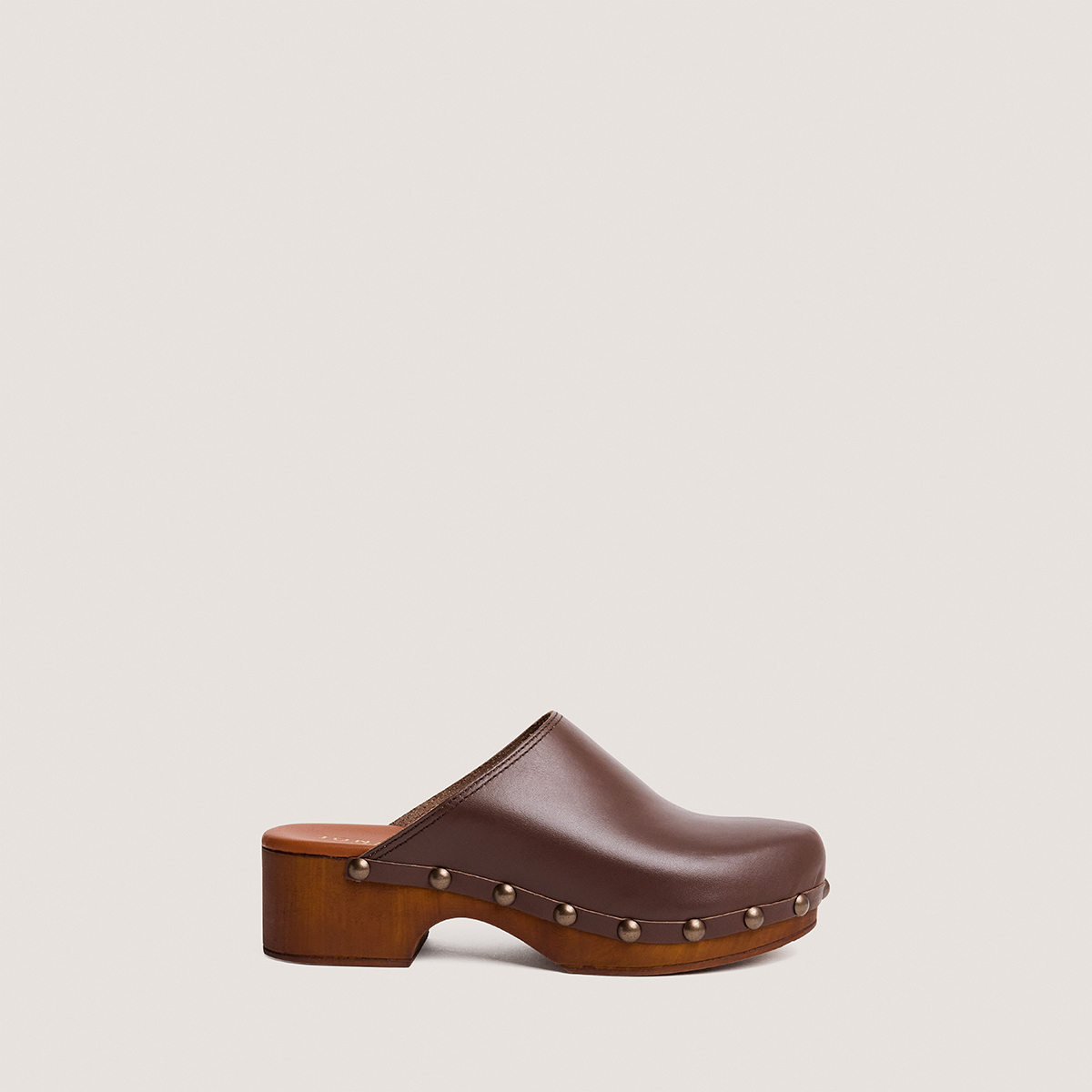 Mules &agrave; plateformes dark brown
