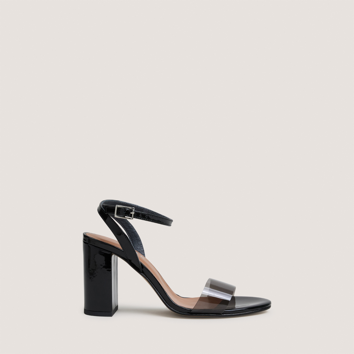 Sandales &agrave; talons hauts et brides chevilles black