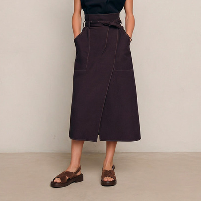 Sandales &agrave; brides entrelac&eacute;es in dark brown split leather | elio