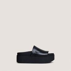 Mules &agrave; plateformes black