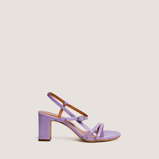 Sandales &agrave; talons et brides lilac