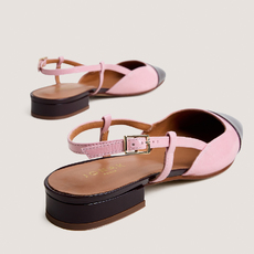 Ballerines slingbacks bordeaux/rose petale