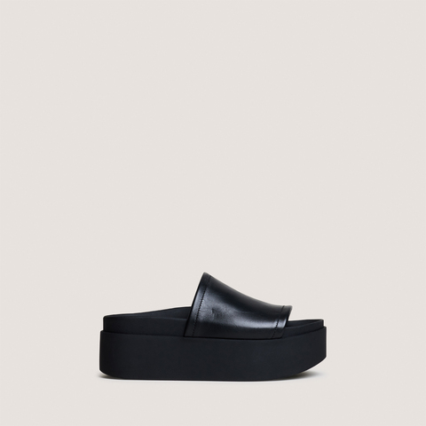 Mules &agrave; plateformes black