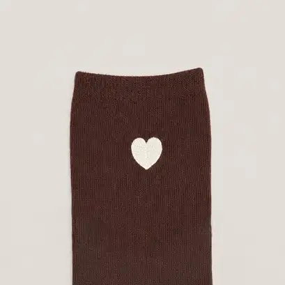 Monogram heart ankle socks in brown cotton | flore