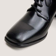 Heeled derbies with square toes black