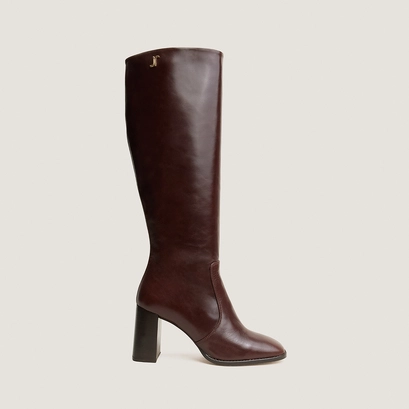 Heeled monogram boots brown