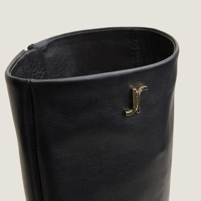 Heeled monogram boots black