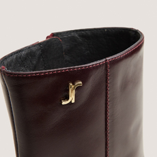 Heeled monogram ankle boots burgundy