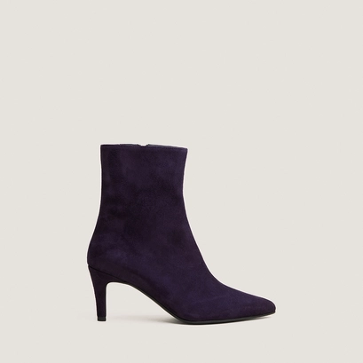 Heeled boots in violet suede | diemina