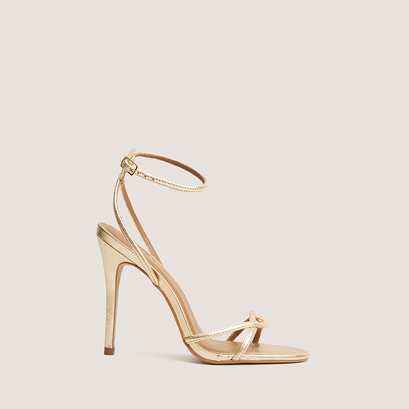 Heeled sandals light gold