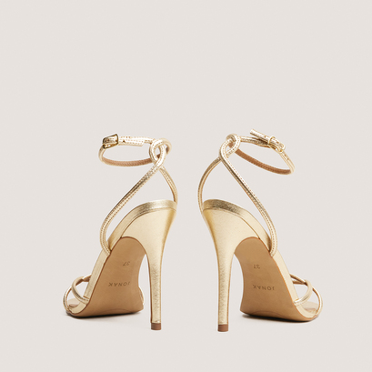 Heeled sandals light gold