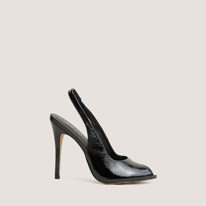 Slingbacks with round toes black