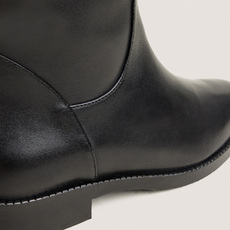 Zip heeled ankle boots black